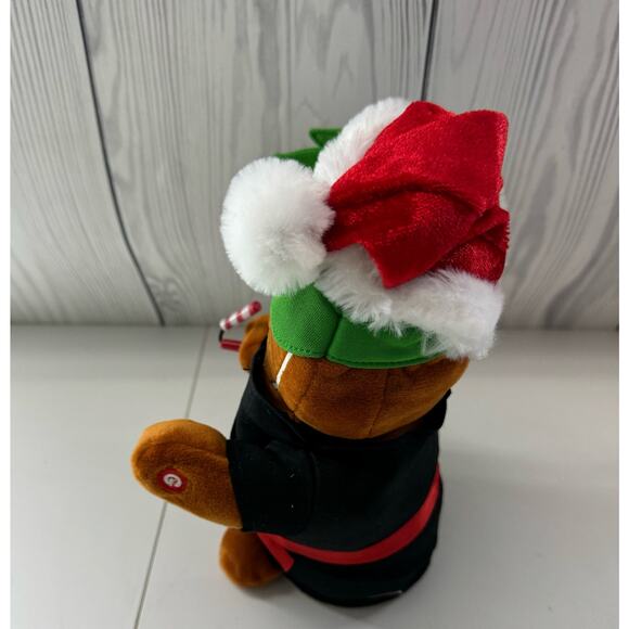 Gemmy Animated Singing Kung Fu Gingerbread Man Christmas Ninja Cookie 9" Tall - Picture 2 of 5